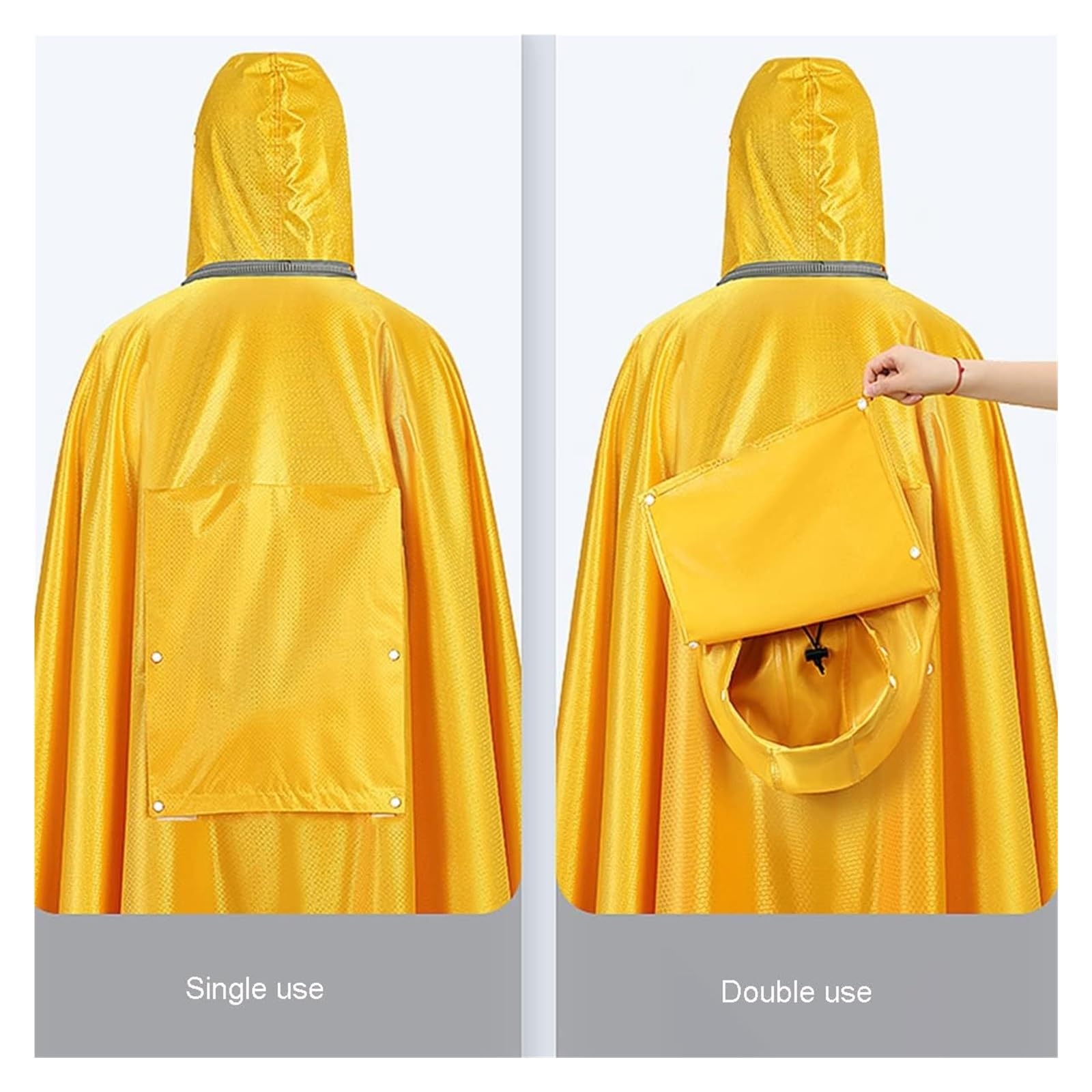 Poncho de lluvia para scooter de movilidad, Capa de lluvia unisex a prueba de viento con cubierta de espejo retrovisor, for motocicleta E-bike (color: rojo, tamaño: M)