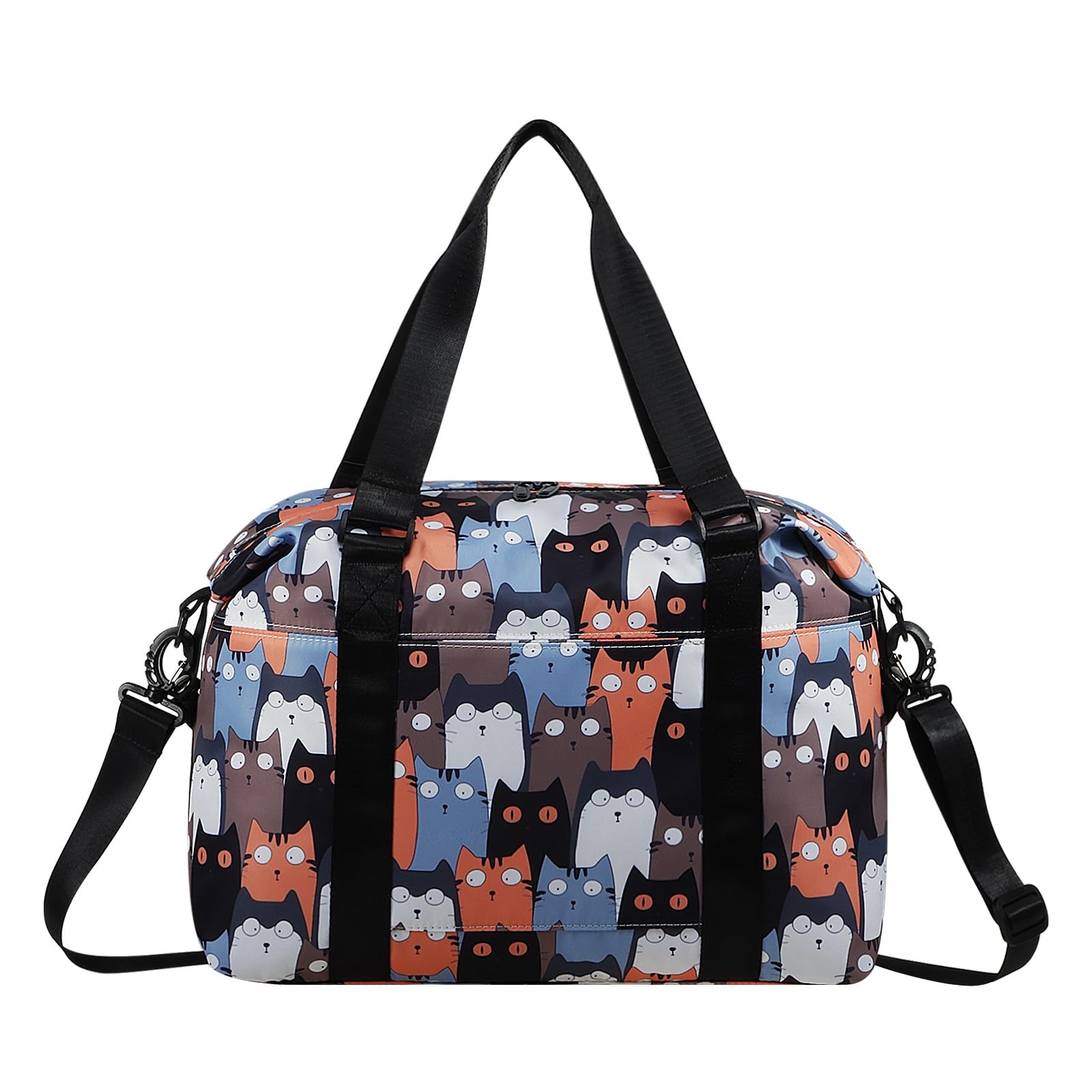 新品未使用【LESPORTSAC】ボストンバッグ/2WAY 猫　修学旅行　大容量 ボストンバッグ 大容量 軽量 通販 旅行 修学旅行 メンズ