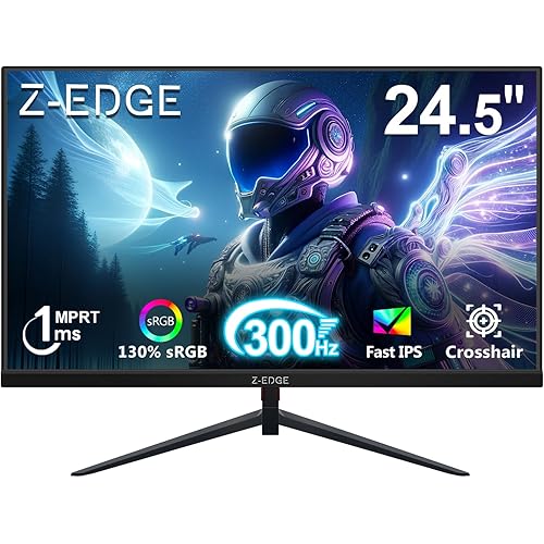 Z-Edge 24.5 inch 300Hz 280Hz 240Hz Gaming Monitor, UG25S FHD 1080p, Ultra Fast MPRT 1ms, IPS Monitor Gaming, PC Computer Monitor, 16.7M Colors, DP x2, HDMI x2