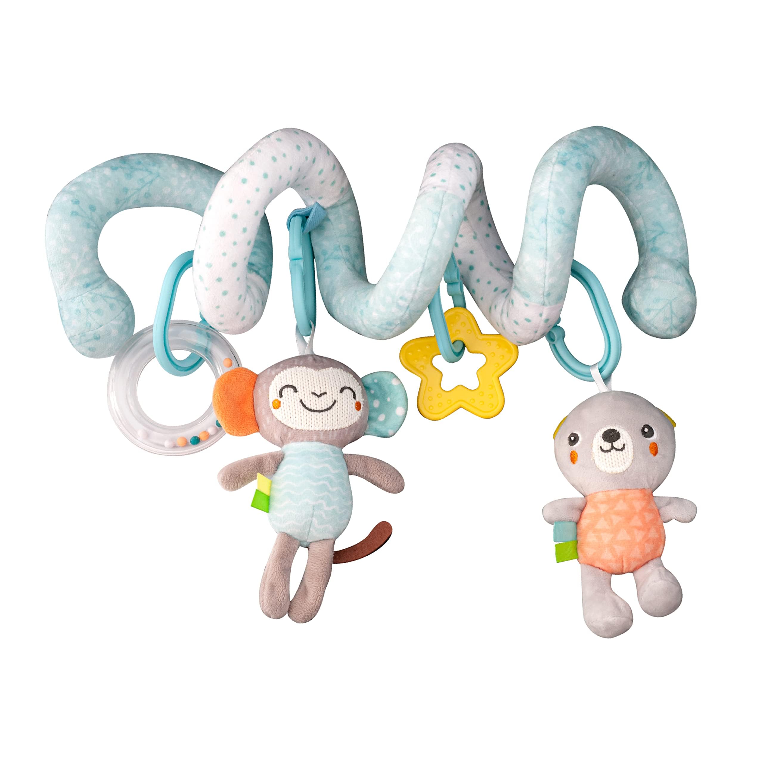 The Moon Brand Spiral stroller Activity Hanging Toys For Cot, Pram And Car Seat, 0 Months Above - Jungle Friends