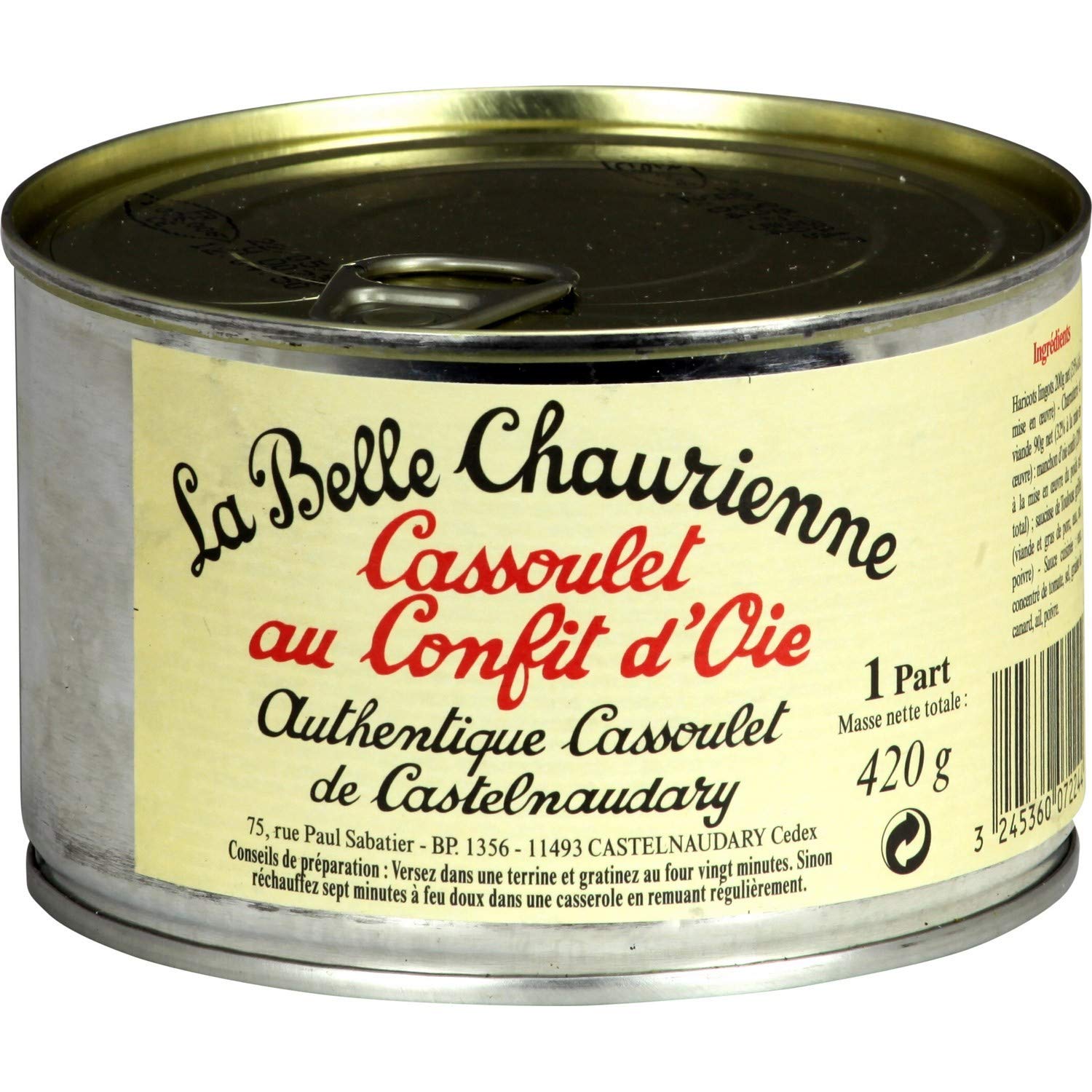 La Belle Chaurienne Cassoulet AU Confit D'Oie 420g