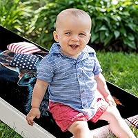 Vista 5 de Cornhole Board Wraps and Decals for Boards Set of 2 Skins Professional Vinyl Covers Sticker - Howling Wolf Art Cornhole Decal for Boards Covers