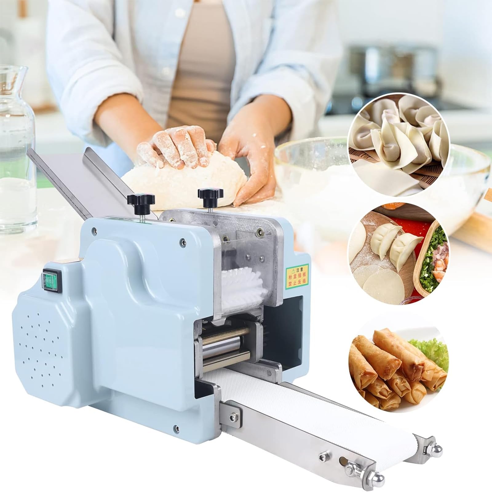 Elektryczna Maszyna Do Owijania Klusek, Maszyna Do Robienia Pierogów O Mocy 140 W Z 2 Formami, Wydajność Produkcyjna 50–60 Szt./min I Regulowana Ilość Podawania Ciasta, Wymienna Forma, Do Domu