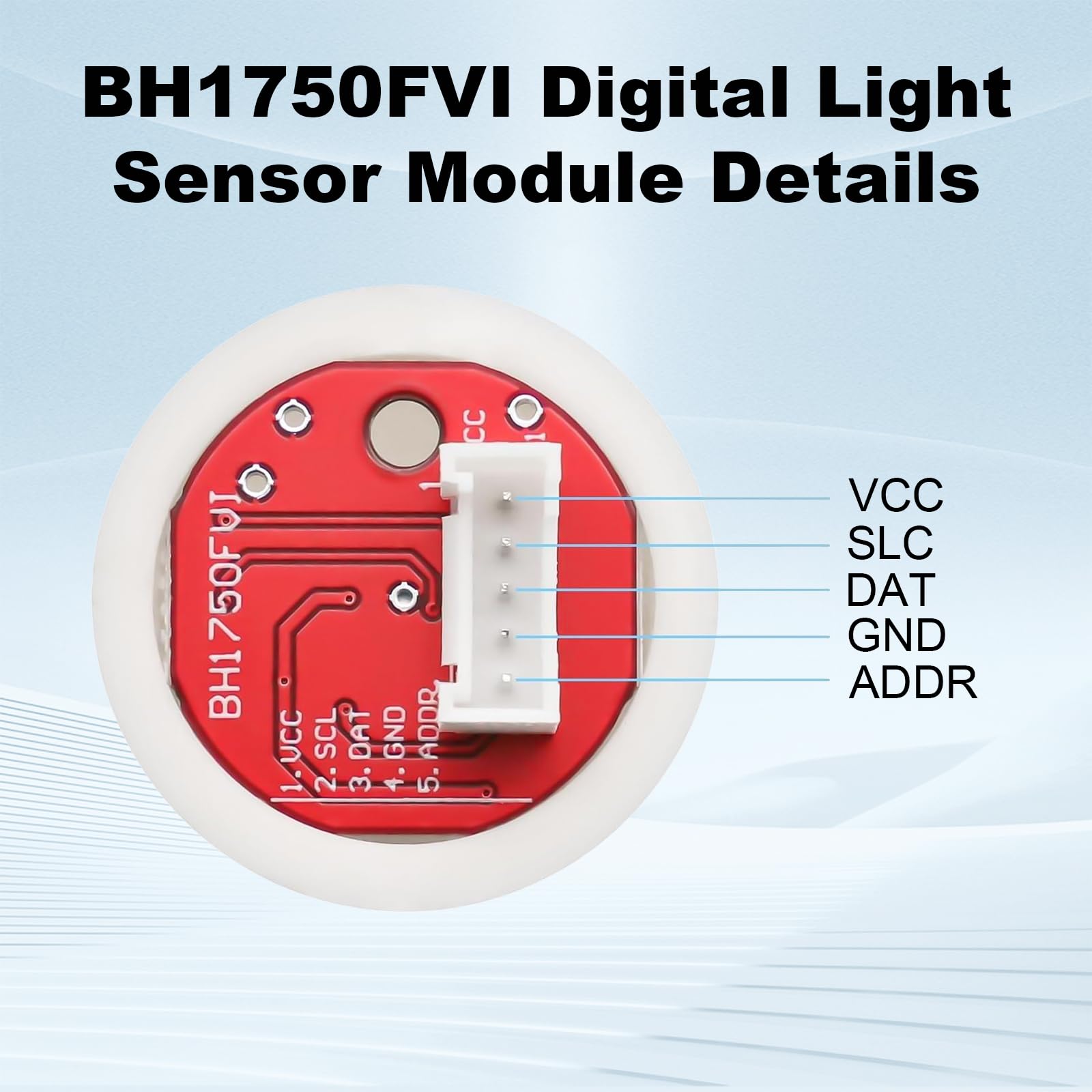 AYWHP BH1750FVI Lot de 5 modules de capteur de lumière numérique à puce pour Arduino