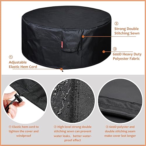 Miniatura 59 de SheeChung Cubierta para hoguera para estufa individual, hoguera al aire libre, sin humo, pequeña, redonda, impermeable, refugio de poliéster 600D