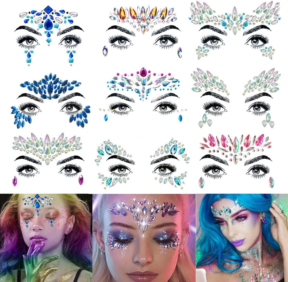 Papillon Con Strass E Brillantini - Unisex, Regolabile - Per Feste, Carnevale, Matrimoni - Foto 10