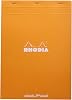 Rhodia Staplebound Notepad - Dot Grid 80 sheets - 8 14 x 11 34 - Orange Cover