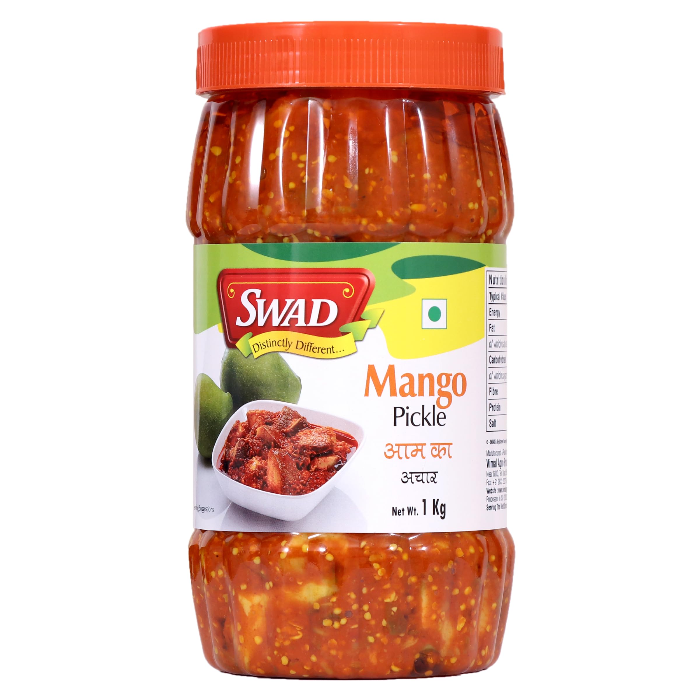 SWAD Delicious Spicy Mango Pickle/Traditional Aam ka Achar - 1 Kg