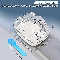 Vista 5 de Bañera de hámster, baño de hámster, decoración de hábitat de animales pequeños, contenedor de baño de arena, camas transparentes, cama de hámster