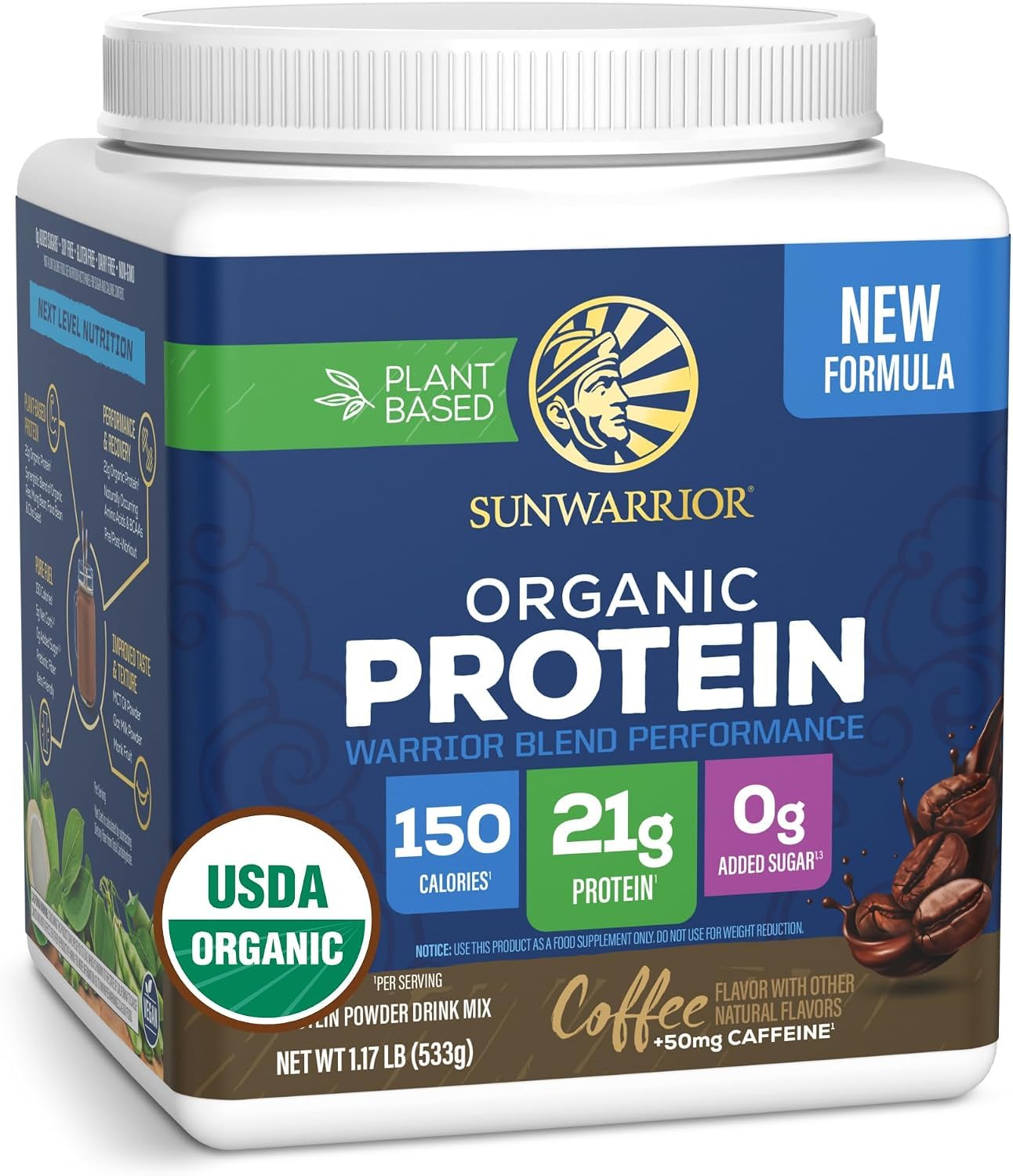 Sunwarrior Warrior Blend Performance Vegan Protein, Chocolate, 17.76 oz — Amazon image 16