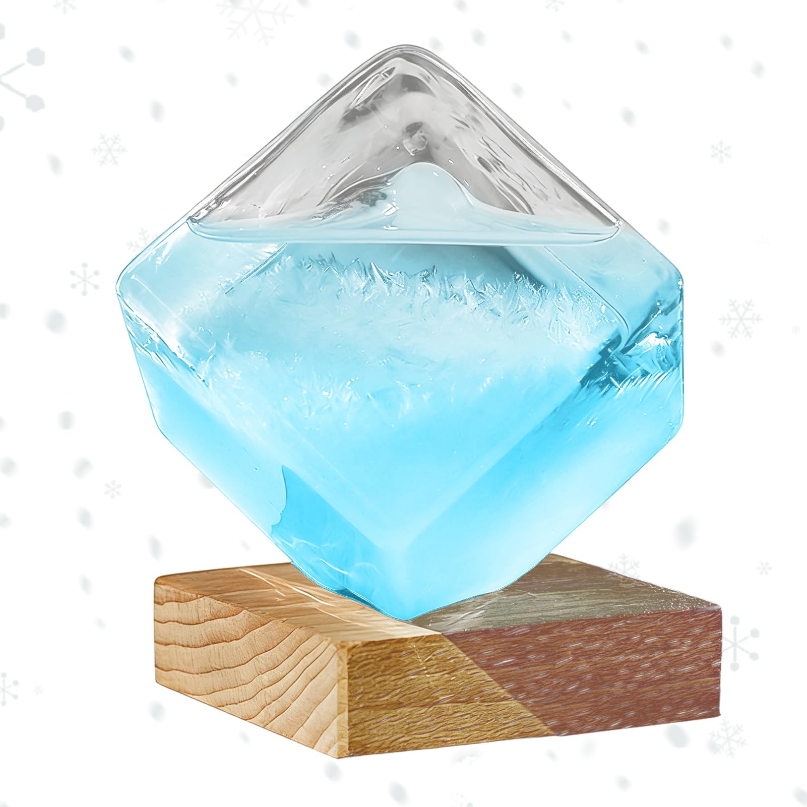Wettervorhersage Storm Glass Sturmbarometer, Würfelform Dekorative Wetterstation, Dekoration Wettervorhersage Werkzeug Mit Sockel | Für Frauen Männer Haus Schreibtisch Zimmer