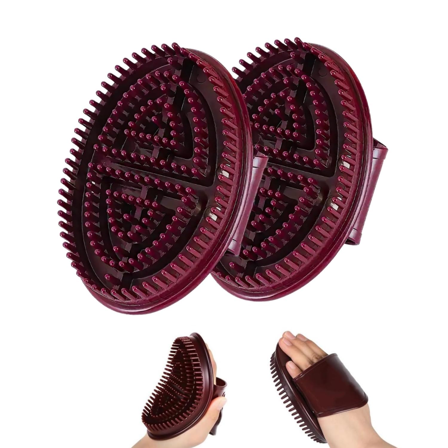 2 PCS Meridian Brush for Belly Fat, Meridian Massage Brush, Full Body Massage Brush for Lymphatic Care and Dry Brushing, Brown-image-38