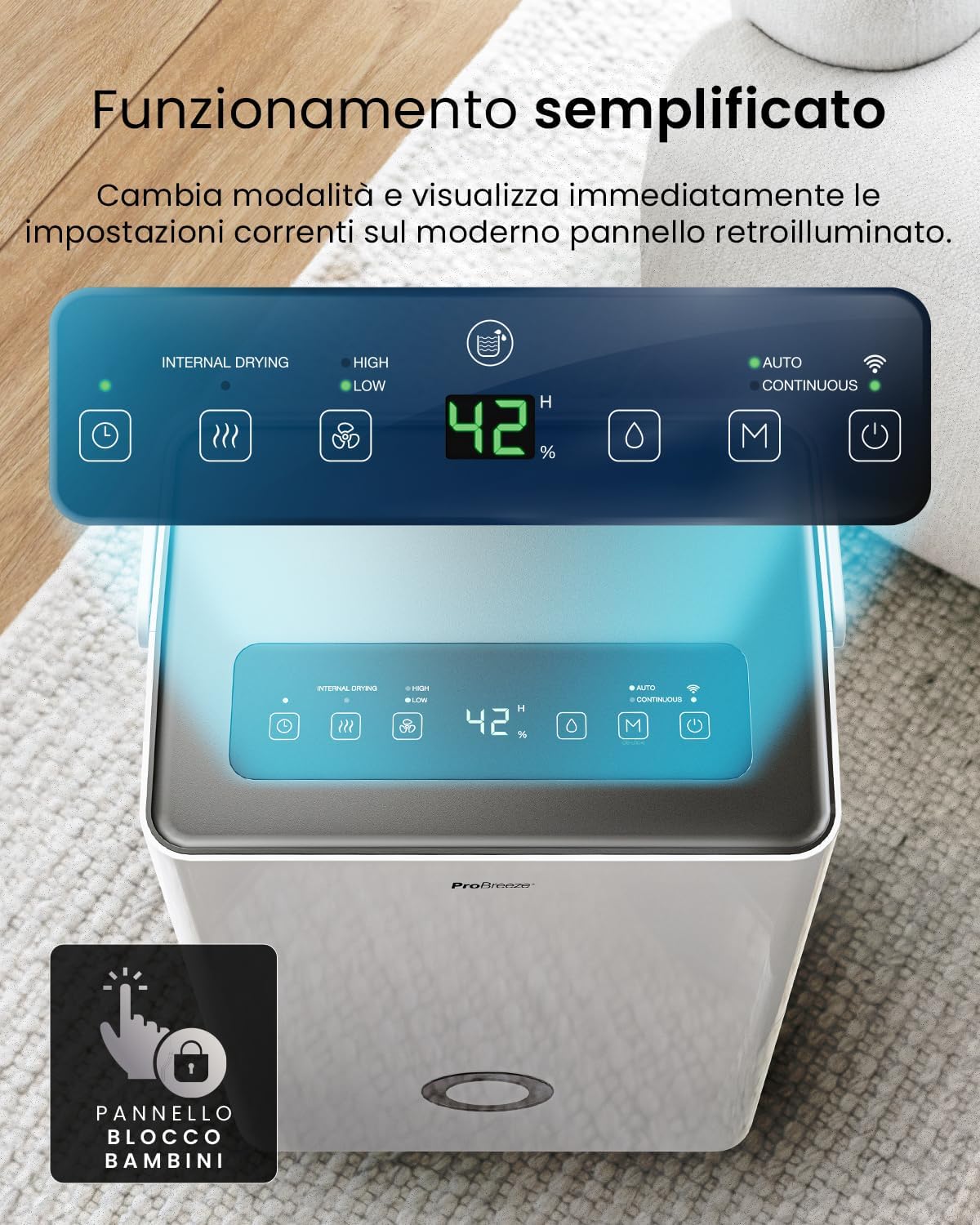 4 ruote multidirezionali per mobilità facile