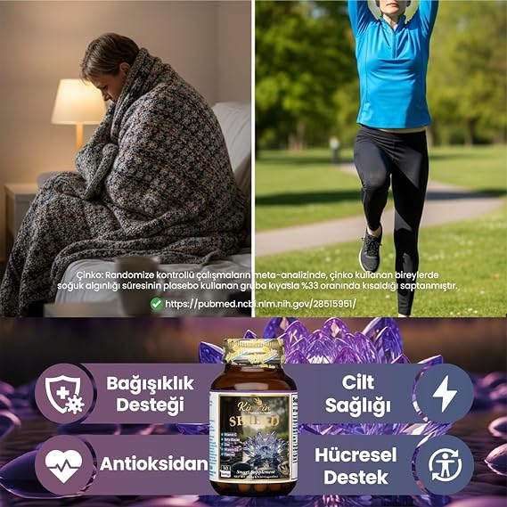Kiperin Shield Lipozomal C Vitamini Beta Glukan Çinko D3 Vitamini Bağışıklık Desteği, Piperin İçeren Takviye Edici Gıda, Günlük 1 Kapsül, 30 Kapsül