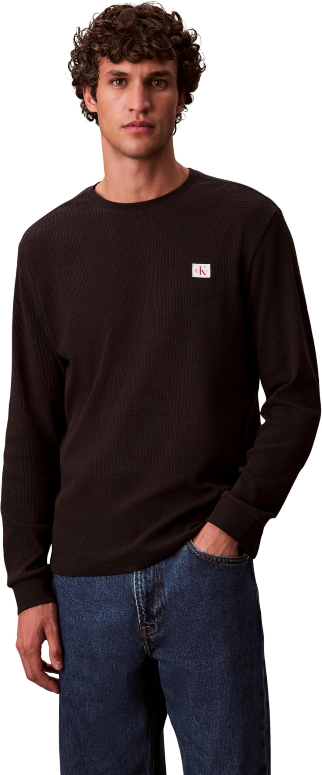 LS WAFFLE BADGE CREWNK TEE Sweatshirt Erkek