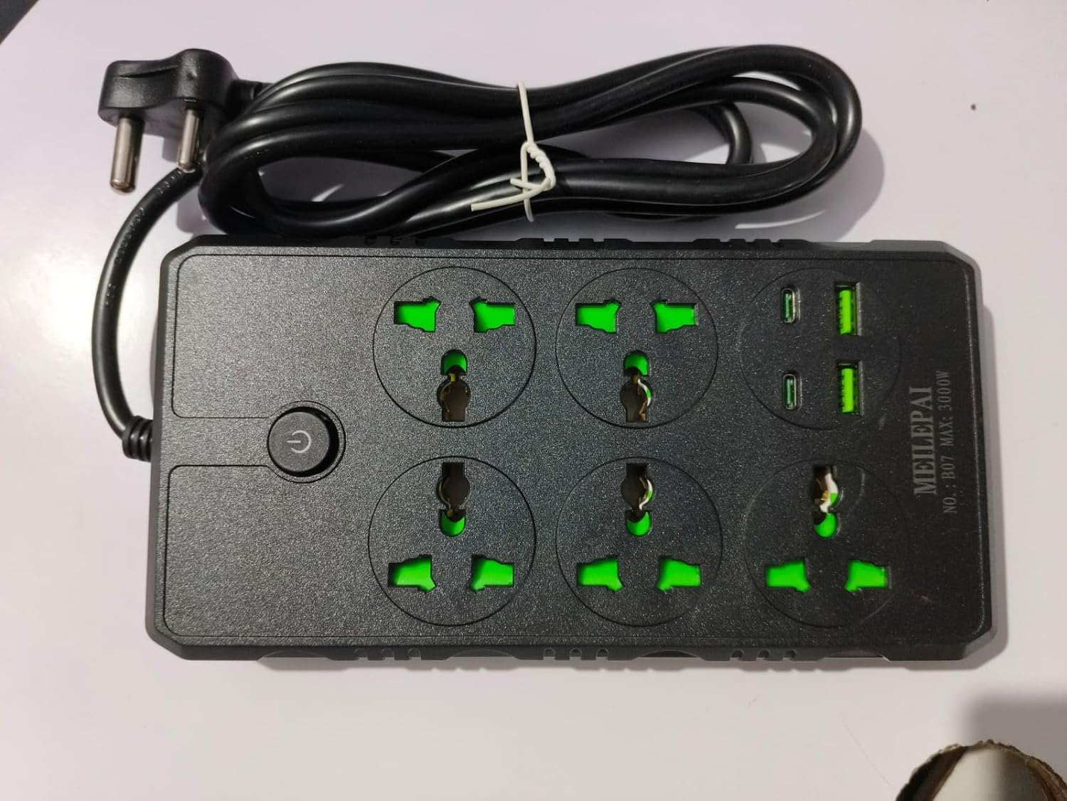 Adrohai Power Strip for Office Industrial Home Power Outlet Strip Power Strip with Switch Surge Protector Power Strip with USB Extension Cord with Universal Socket Extension Cord (B07)-image-33