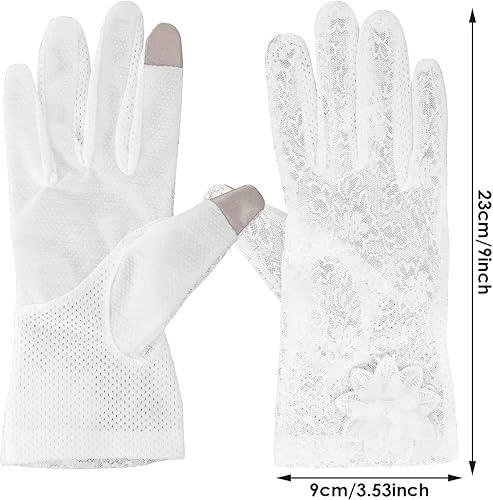 Miniatura 2 de Guantes florales de encaje para mujer, guantes de fiesta de té, novia y boda para ópera, graduación, Halloween y cosplay