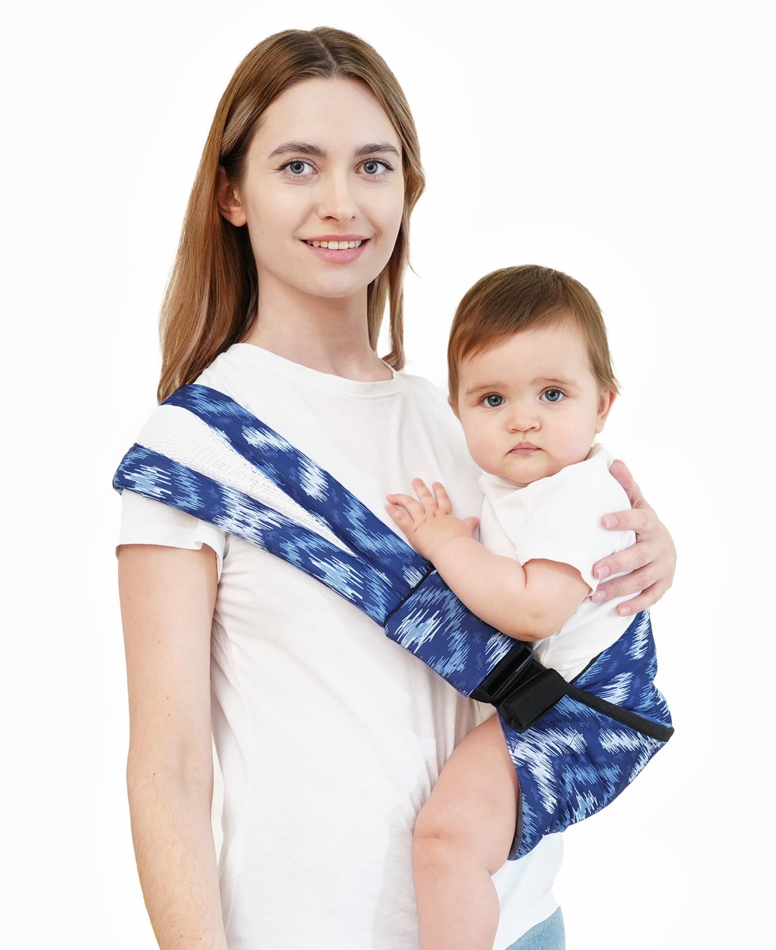 GAGAKU Cinghie Per Bambini Tracolla Imbottita Regolabile Portabebè Ergonomico Portatile Con Seggiolino Antiscivolo Per Neonati E Bambini Piccoli (6,4-20 Kg) - Modelli blu