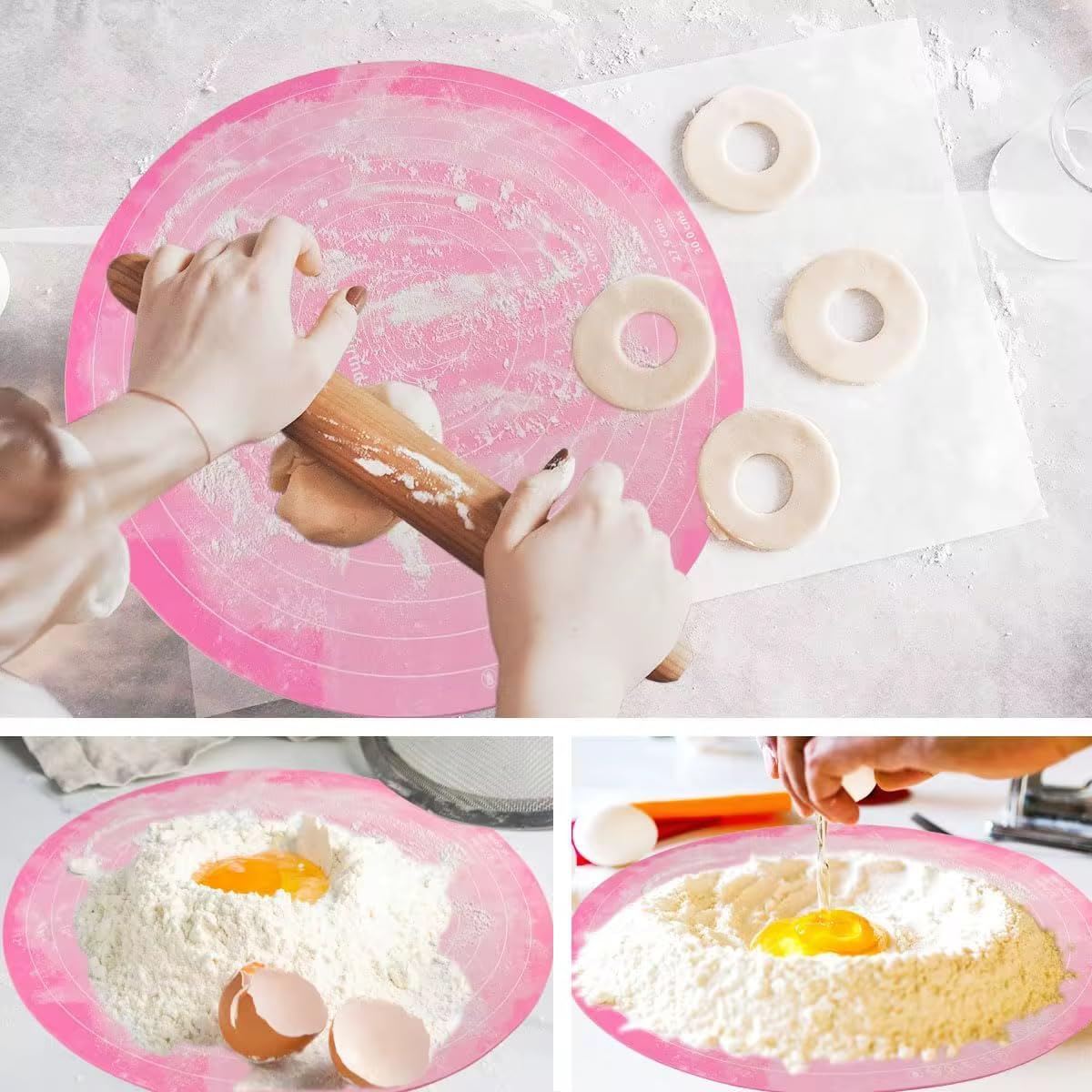 Silicone Baking Mat - Pizza Dough Rolling Mat -2 Silicone Baking Mat - Pizza Dough Rolling Mat -2
