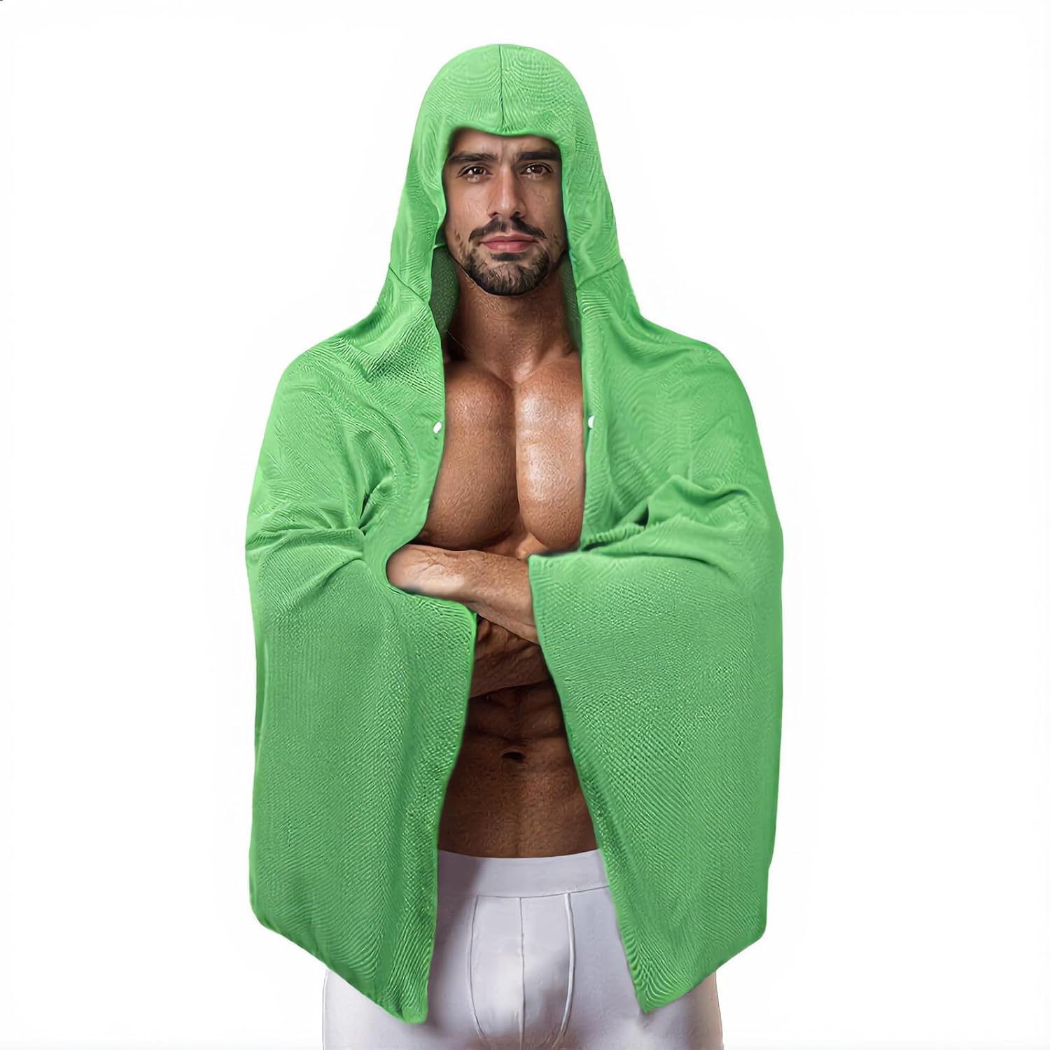 Mufeng Women Water Cape Hooded Robe Towel Boxing Cold Cloak | Hooded Towel,Cooling Neck Wrap,Beach Cover Up,Absorbent,Quick Dry,Soft,Open Front,Lightweight,Breathable,Sun Protection Cape