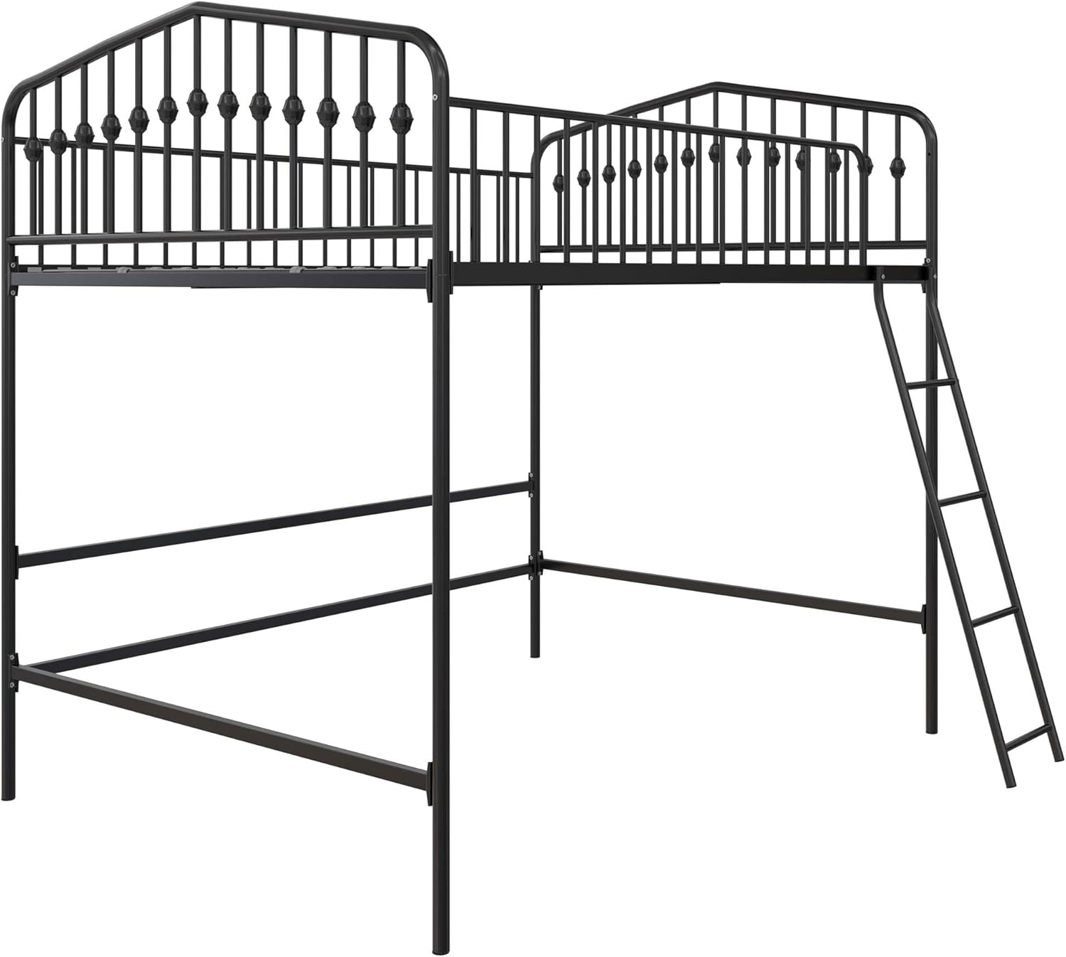 Novogratz Bushwick Metal Full Loft Bed, Black Home & Kitchen