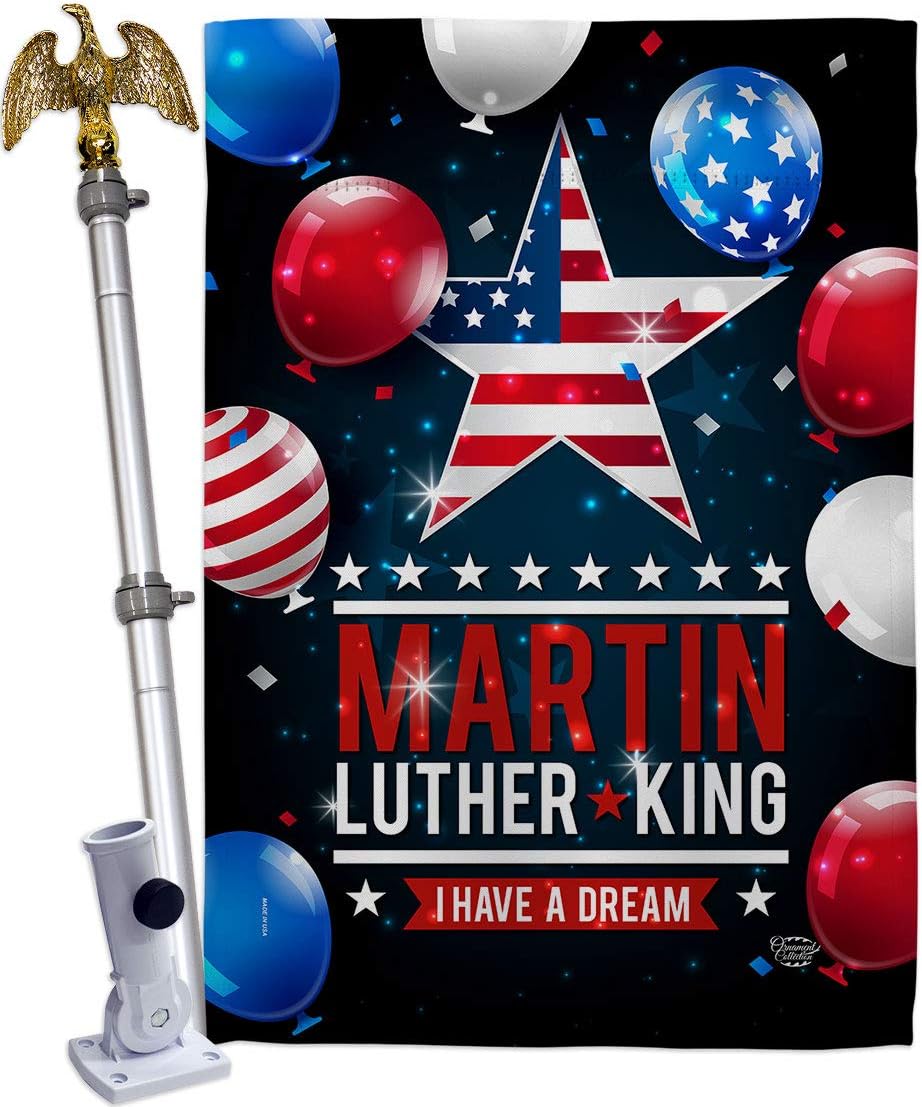 I Have A Dream House Flag Black History Martin Luther King MLK Civil Right Stars United State American Small Decorative Gift Yard Banner Made In USA 28 X 40