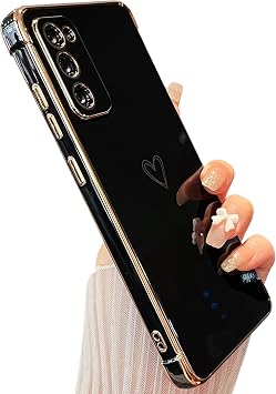 ZTOFERA Heart Phone Case for Samsung Galaxy S20 FE 6.5", Black
