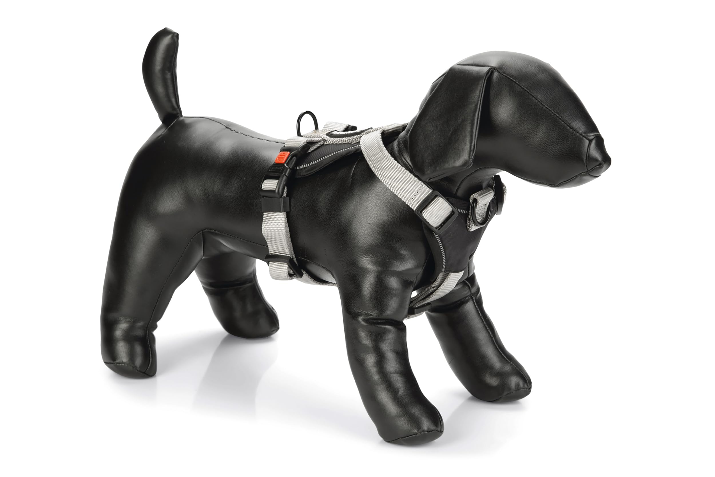 Karlie Art Sportiv Premium Y-Geschirr, Hundegeschirre, Nylon, Grau, 60-76x2,5 cm