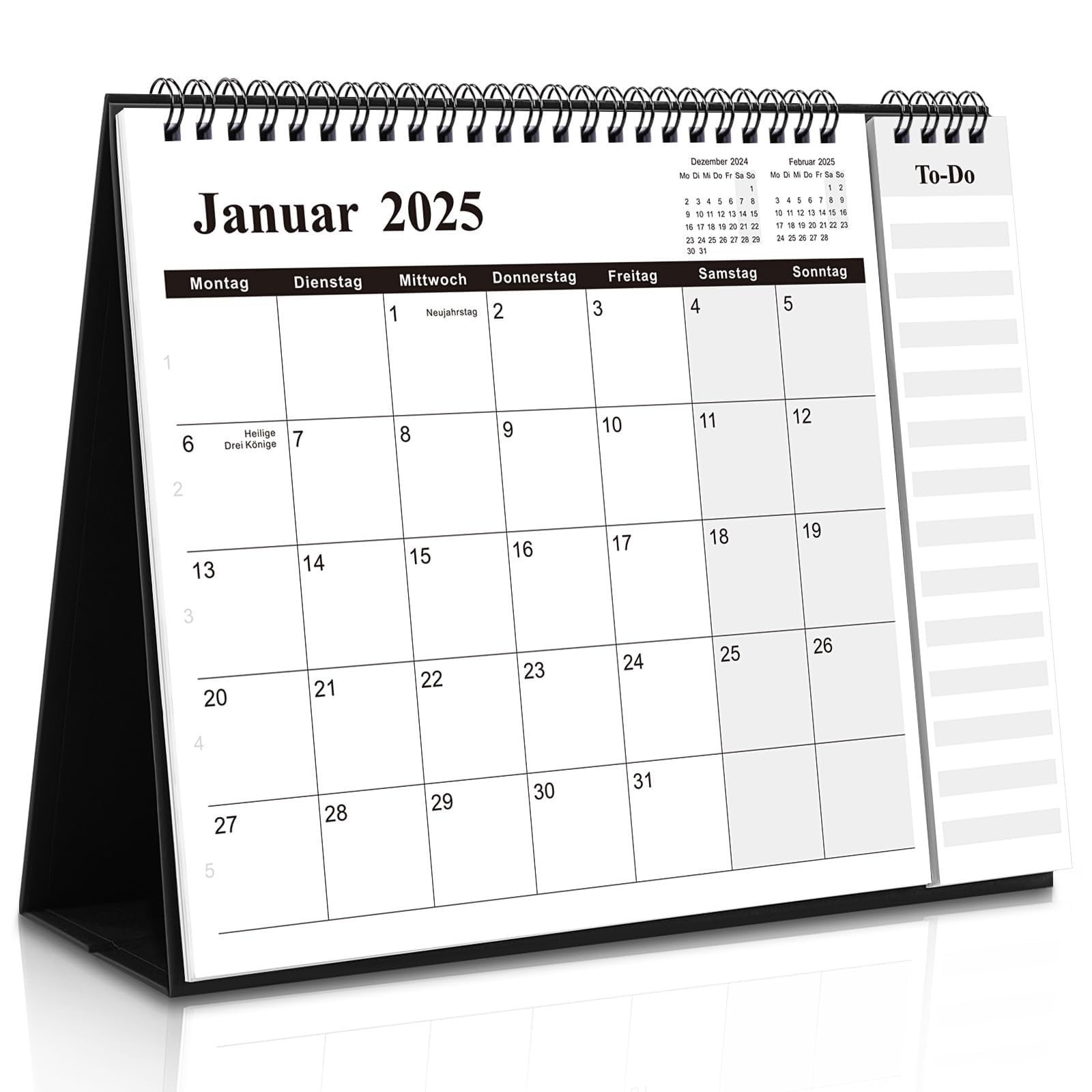 Staande kalender 2025-2026, koffie, kalender 2025/2026, tafelkalender