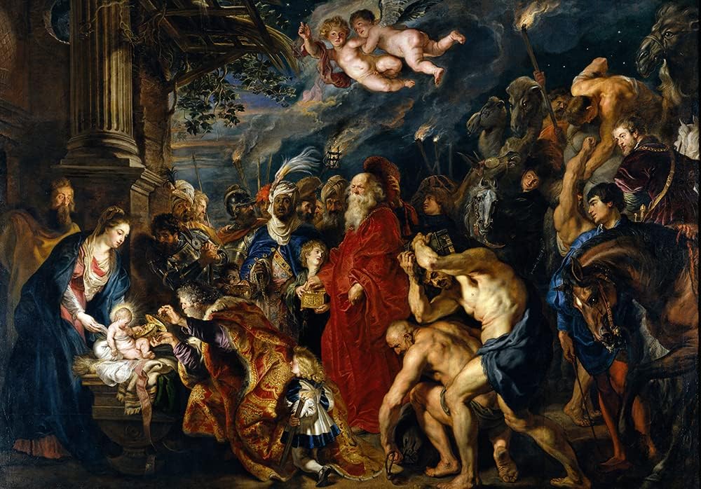 ArtDirect Adoration of The Magi (1628-1629) 48x34 UnFramed Museum Art Print Poster Ready for Framing by Peter Paul Rubens (Flemish, 1577-1640)