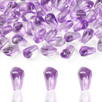 Artificial Pomegranate Seeds, 50 Pcs Glass Pomegranate Seeds Fake Fruits for Home Kitchen Vase Filler Table Decor DIY Crafts Pendants Props, Purple