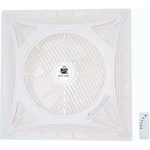 24x7 eMall Cassette Flase Ceiling Fan Recessed Square Fan Wi