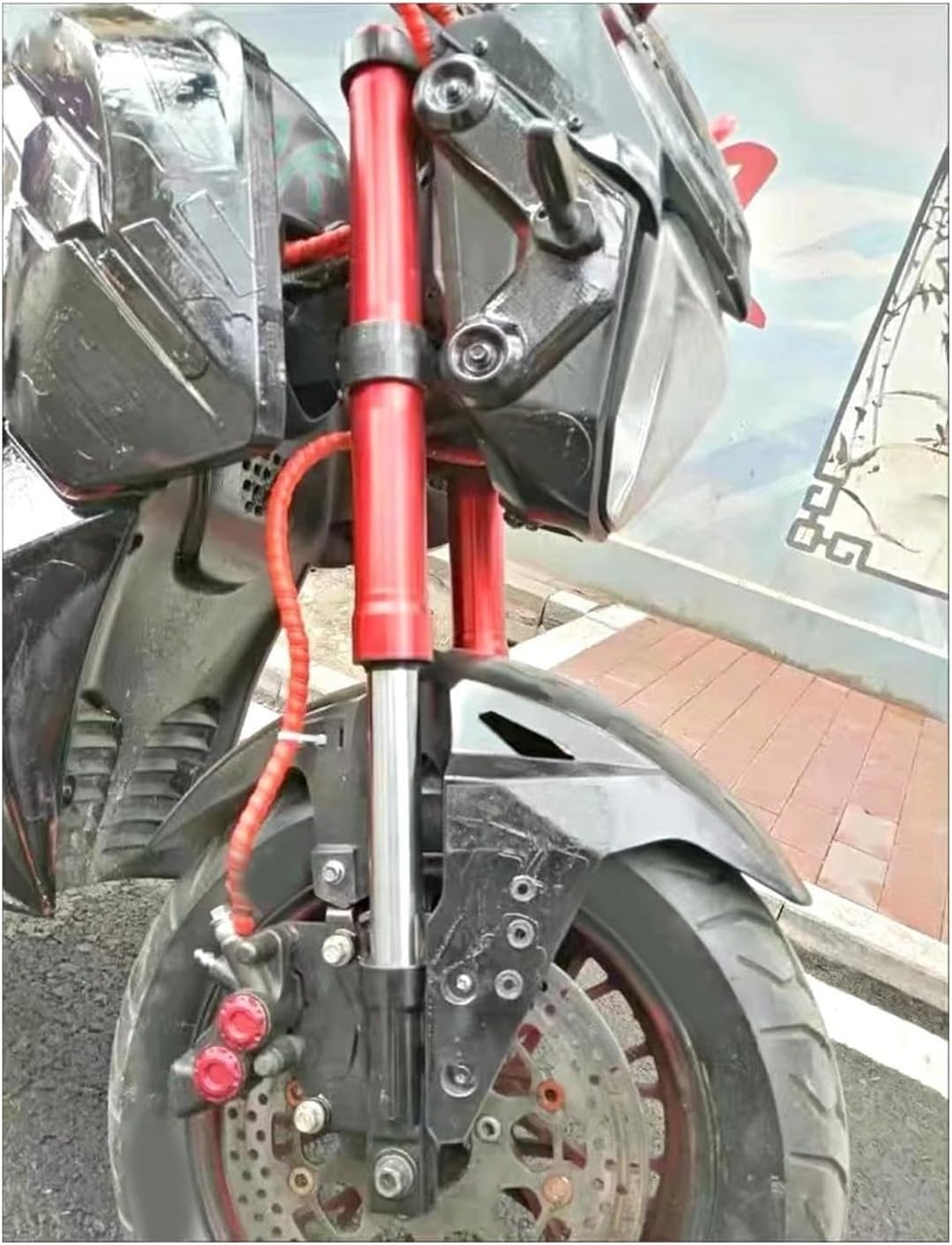 用 モンキー Msx125 M3 M5 【エンドプレート】 M6 バイクなどのオートバイのフロントフォークフロントサスペンション長くショック