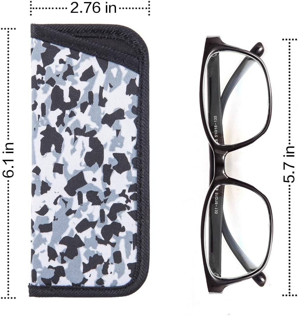 TRIUMPH VISION Reading Glasses Pouch Eyeglass Sleeve Soft Case Slim 3 Pack image 2