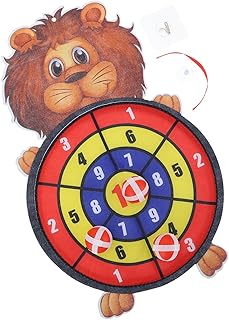 Toddmomy 1 Conjunto Goo Ball Target Kids Playset Brinquedos Infantis Pano Arte Brinquedo Pai-Filho Brinquedo Interativo Dardos Flanela Pai-Filho Pano Redondo Kit De Brinquedo Placa De