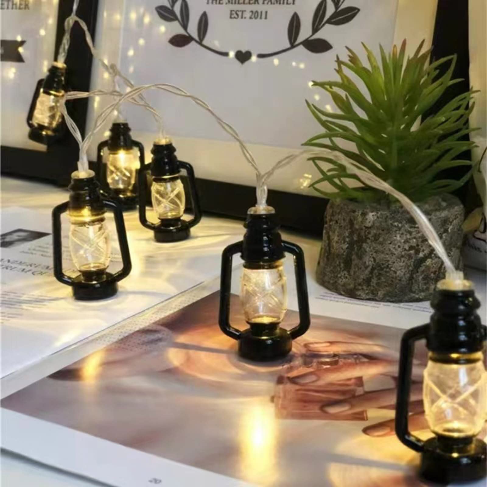 9.8FT Black Lantern String Lights, 20 LED Creative Design Fairy