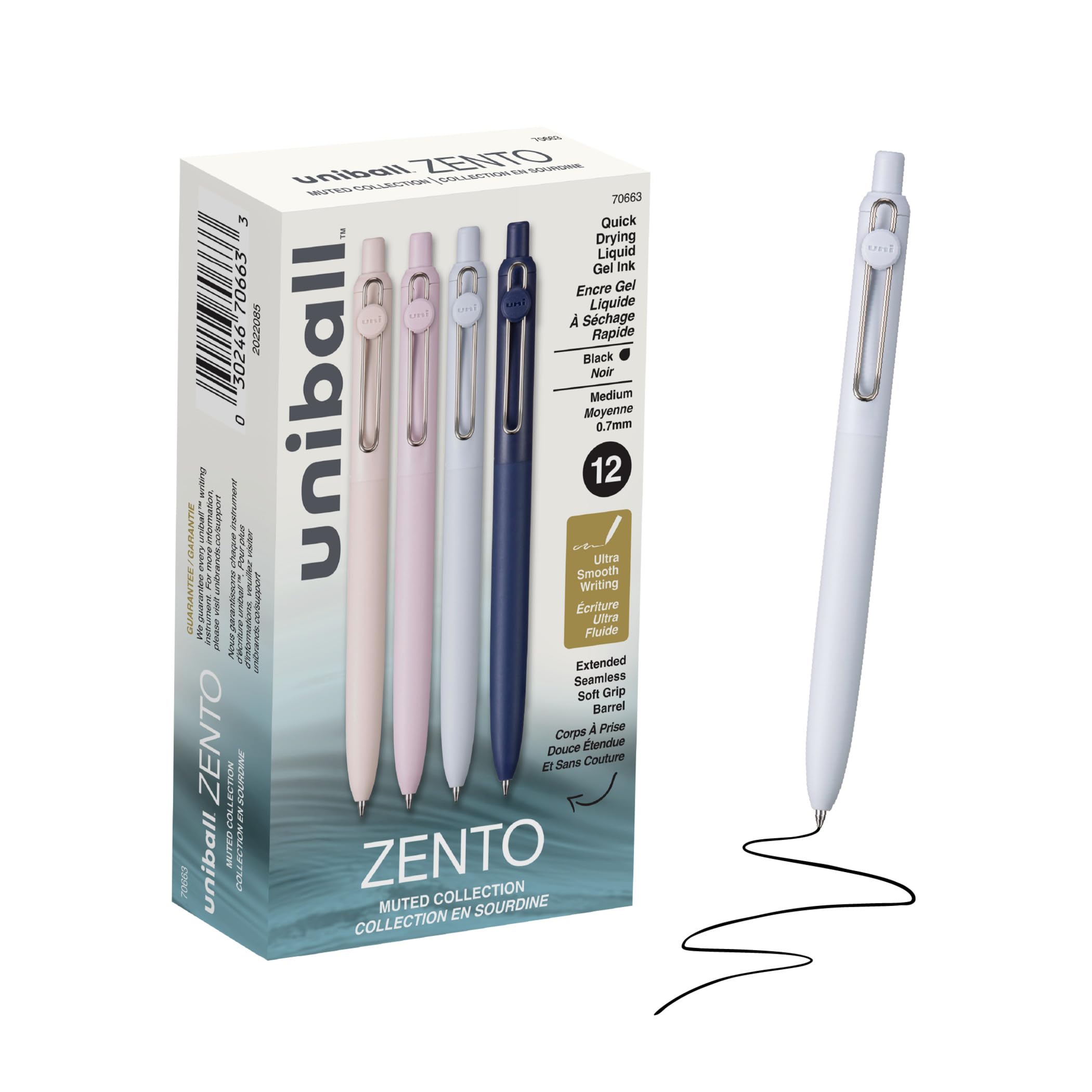 新品 10本セット uniball ZENTO Signature model Amazon.com: uniball™ Zento Gel Pens, Black Ink, 0.7mm Medium Point