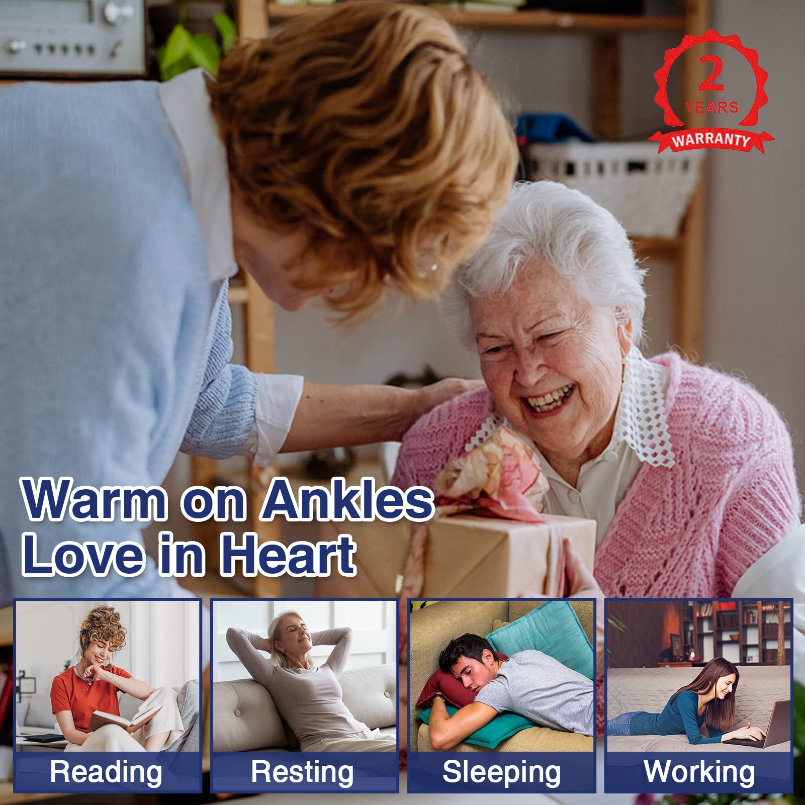 Heated Foot Ankle Wraps for Planters Fasciitis/Achilles Tendinitis Pain