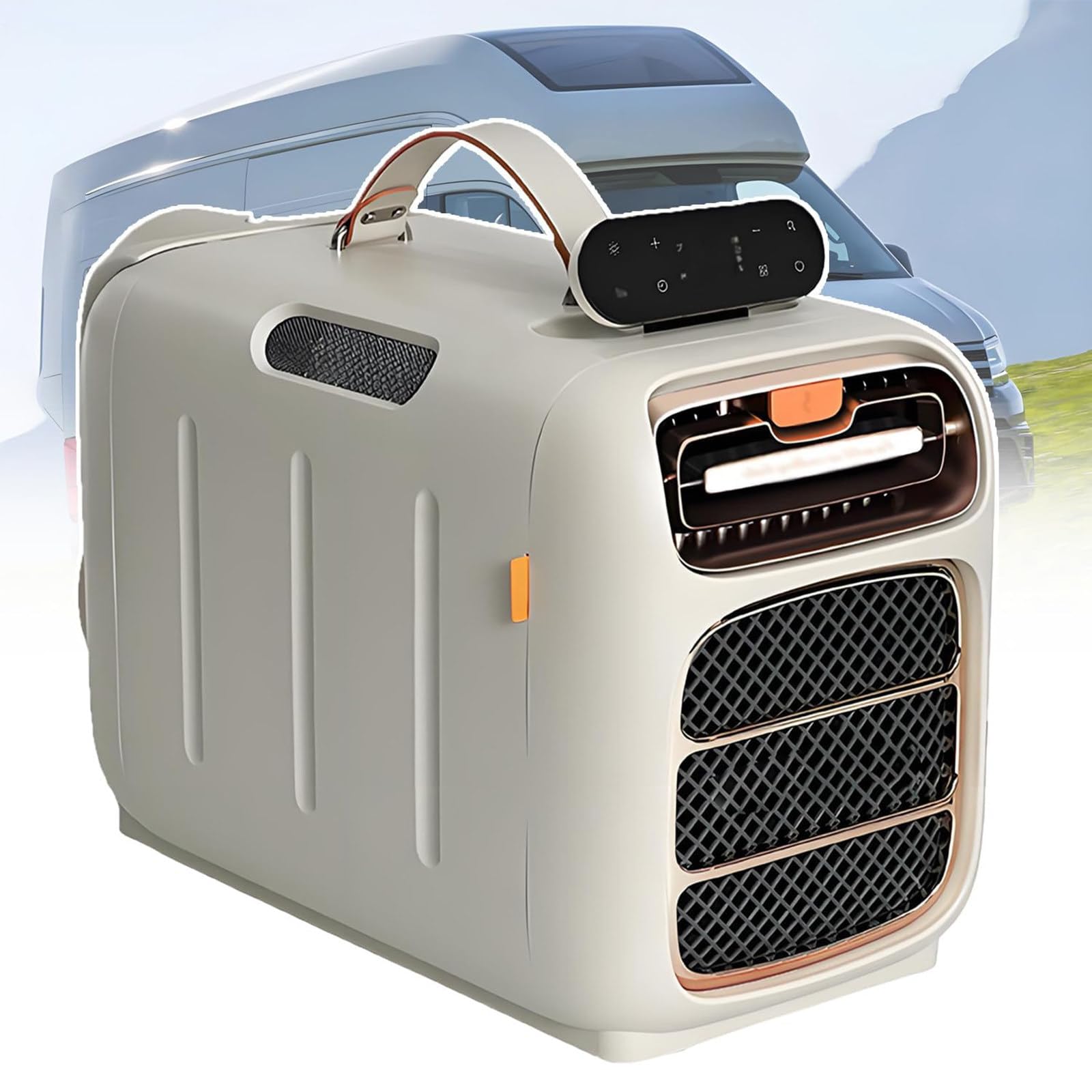 HajMyrdonyx Portable Air Conditioner for Camping Outdoor and Indoor Use, 5000 BTU Fast Cooling Capacity Temperature Adjustment 16-32°C, Three Fan Speeds, ≤40dB Portable AC 24VCoolingOnly