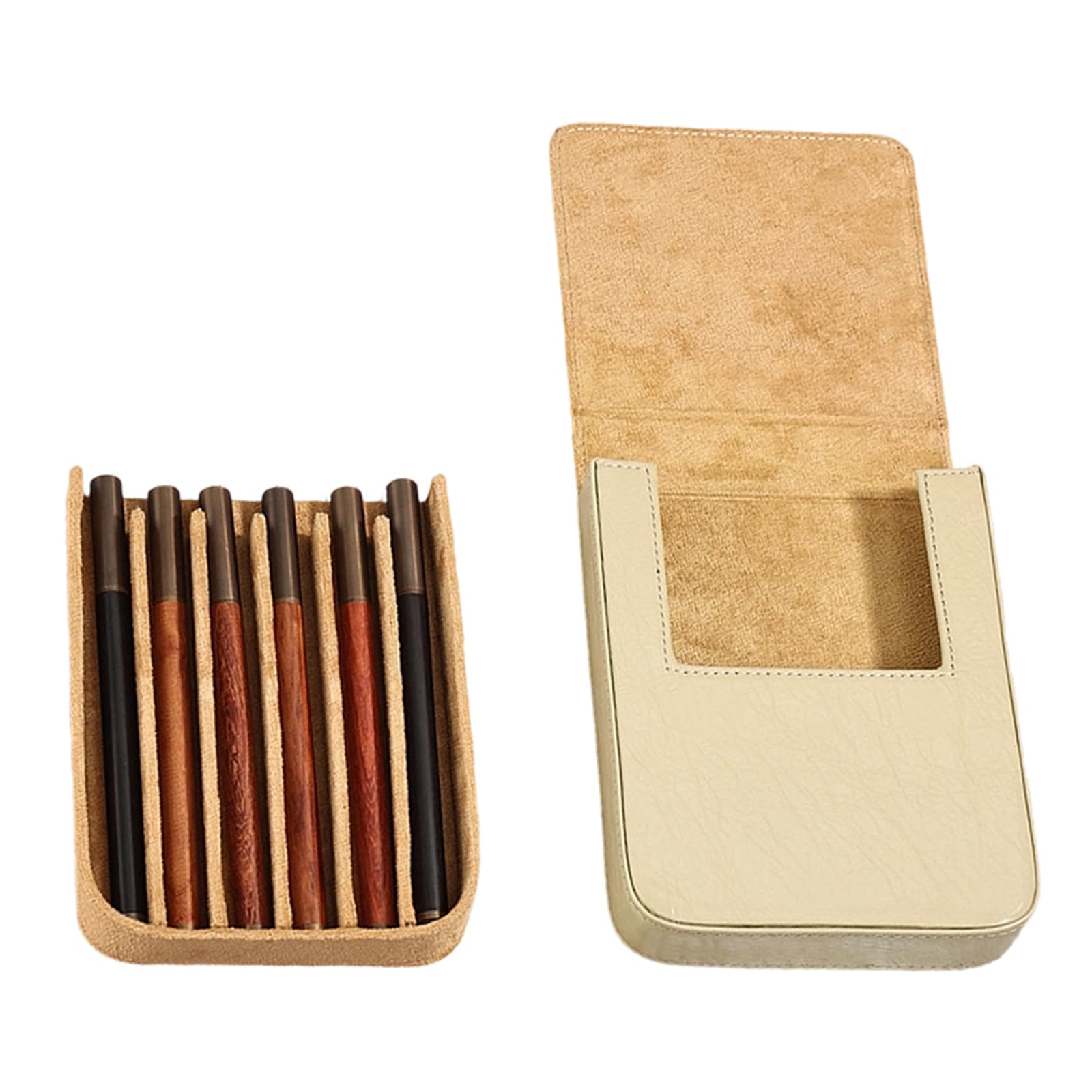 Portapenne professionale in pelle con capacità per 6 penne, design per dirigenti e uffici, per proprietari di penne aziendali