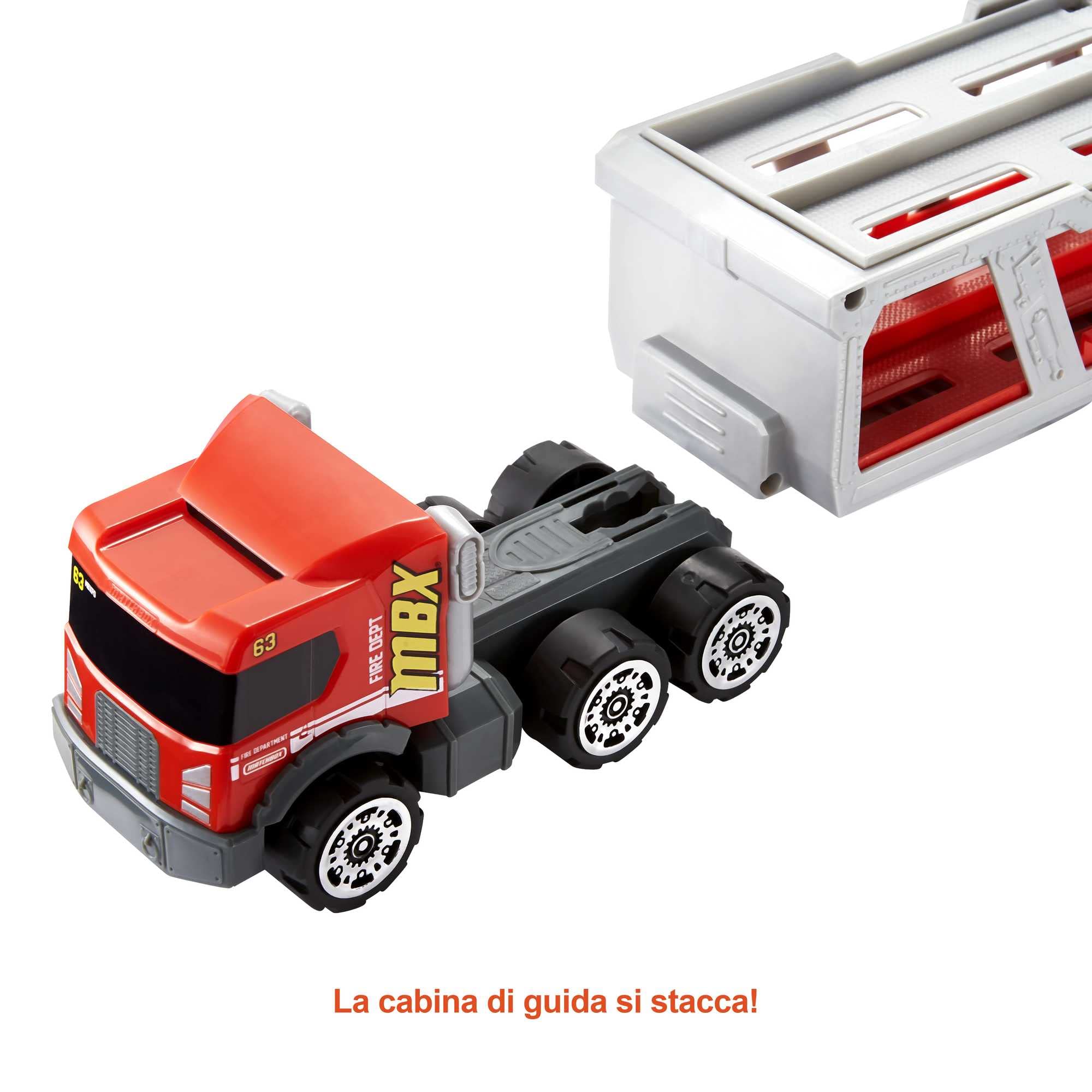 Matchbox - Camion dei Pompieri, Playset con 1 Veicolo a Tema Antincendio con una Rampa Ribaltabile e Accessori, Giocattolo per Bambini 3+ Anni, HHJ12