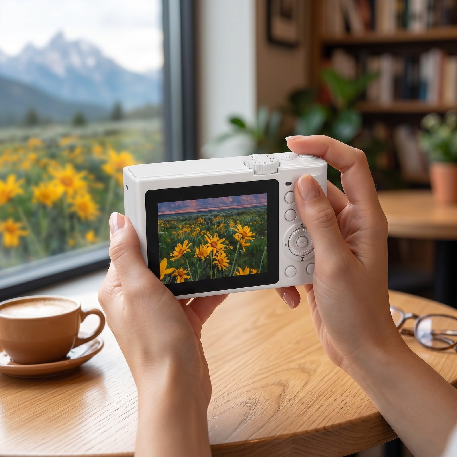 PUSOKEI Fotocamera Digitale 5K da 75 MP, Zoom a 3 Obiettivi | Supporta connettività WiFi, zoom ottico 4x e zoom digitale 3x, schermo LCS da 2,8 pollici, supporta schede di memoria fino