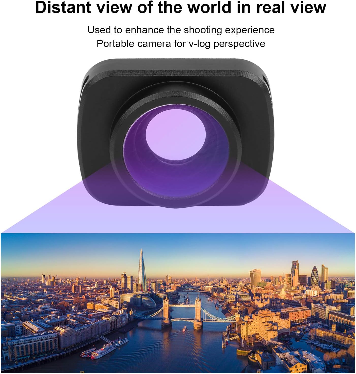 Wide Angle Lens for Portable External Wide Angle Magnetic Anamorphic Lens for Handheld Gimbal Camera Optical Glass Lens