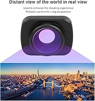 Vista 4 de Lente gran angular, lente de cámara anamórfica magnética de aleación de aluminio Lente gran angular de vidrio óptico para OSMO por defecto