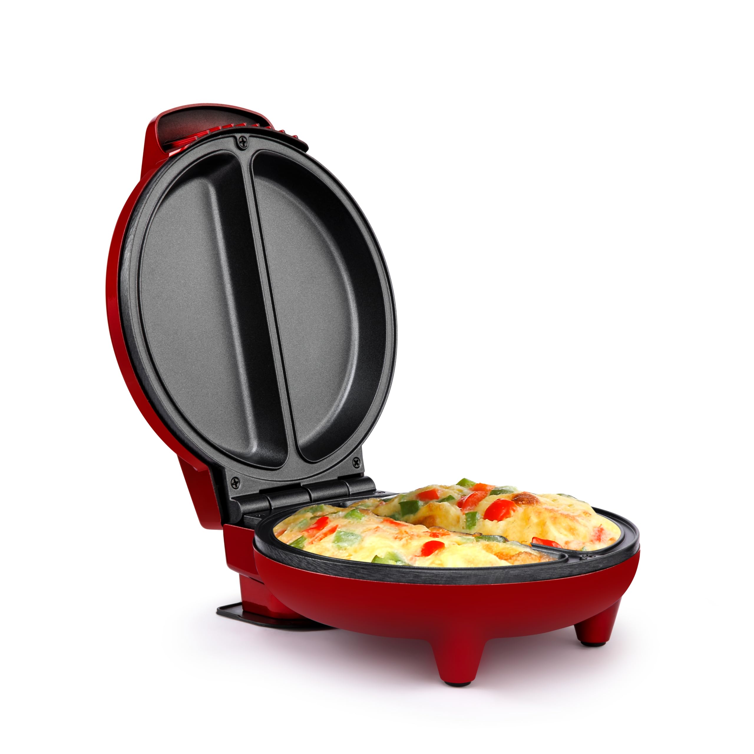 Holstein Housewares HH-0937012RM HH-0912500 - Máquina para hacer tortillas, acero inoxidable, rojo metálico
