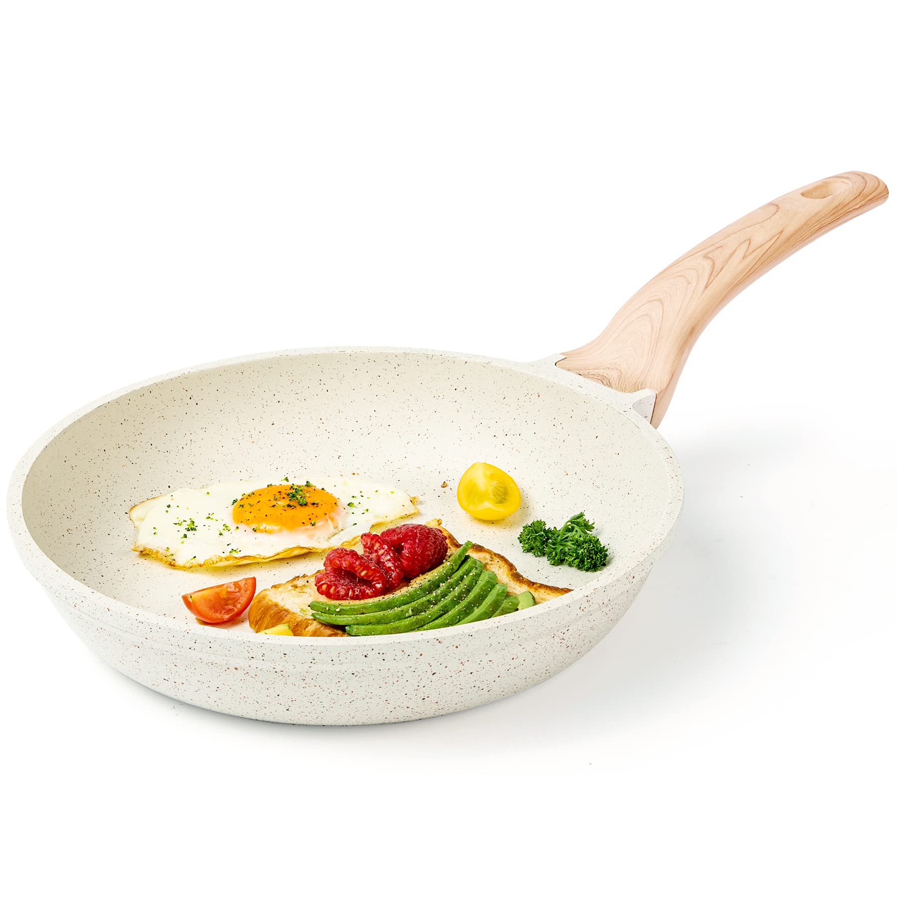 CAROTE Non Stick Frying Pan, Granite Omlette Egg Pan, Induction&Gas Fry Pan, Fish Pan, PFOA Free (20 CM, Steel Whie Granite) (B09MCV8XCG) Amazon Price History, Amazon Price Tracker