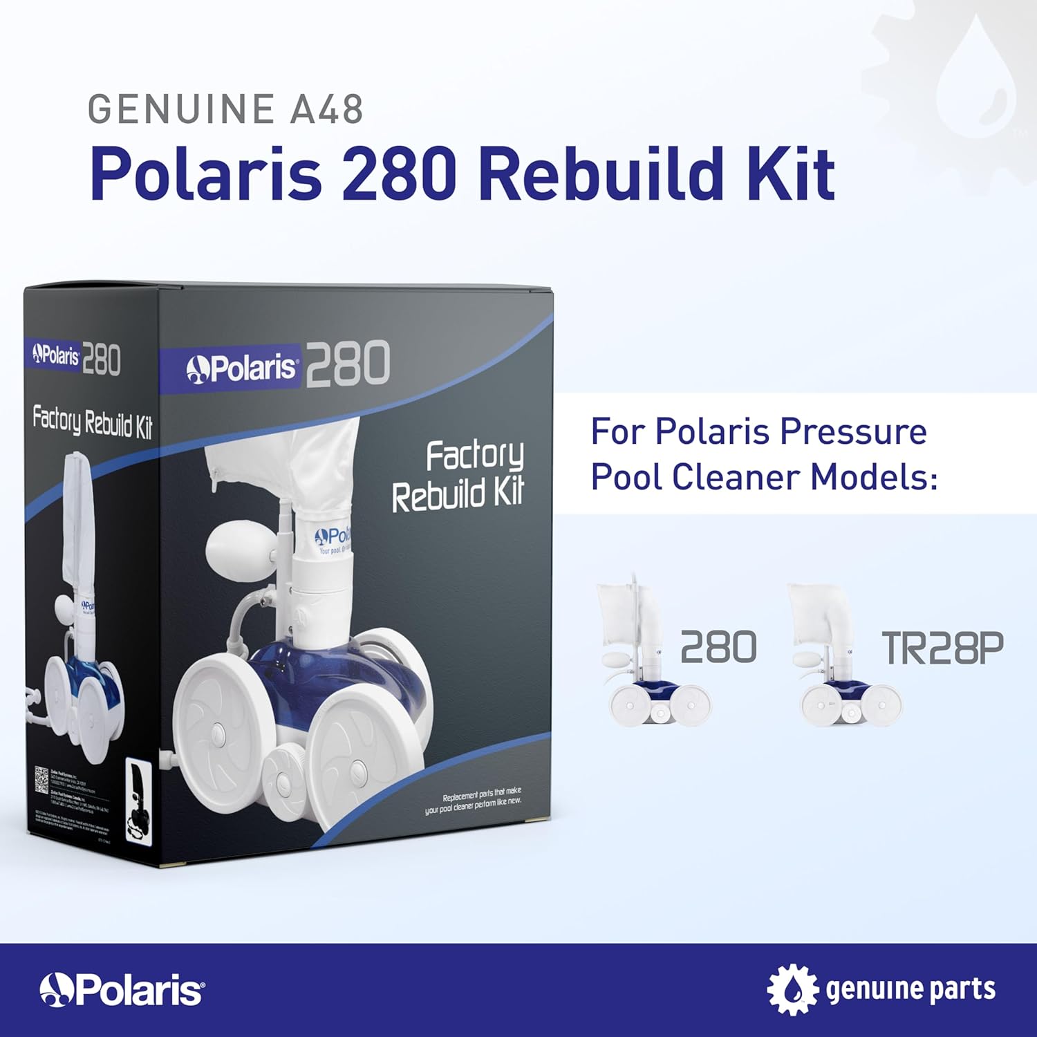 Polaris Genuine Parts 280 Factory Rebuild Kit, A48 | Compatable with Polaris Models 280, TR28P