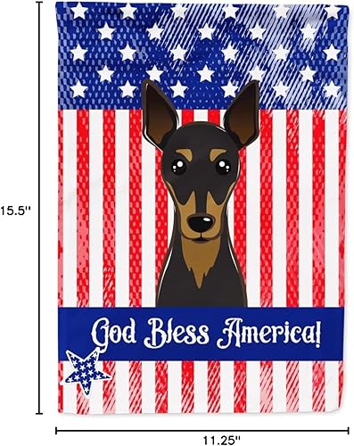 Vista 98 de Caroline's Treasures BB2171GF American Flag and Border Collie Garden Flag Mailbox Flag Decorative Yard Flag Banner Outside Patio Artwork Yard Flower