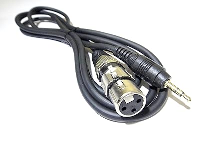 New 3.5mm Male to 3 Pin XLR Female Microphone Cable 1.82 Meters (6 Feet)