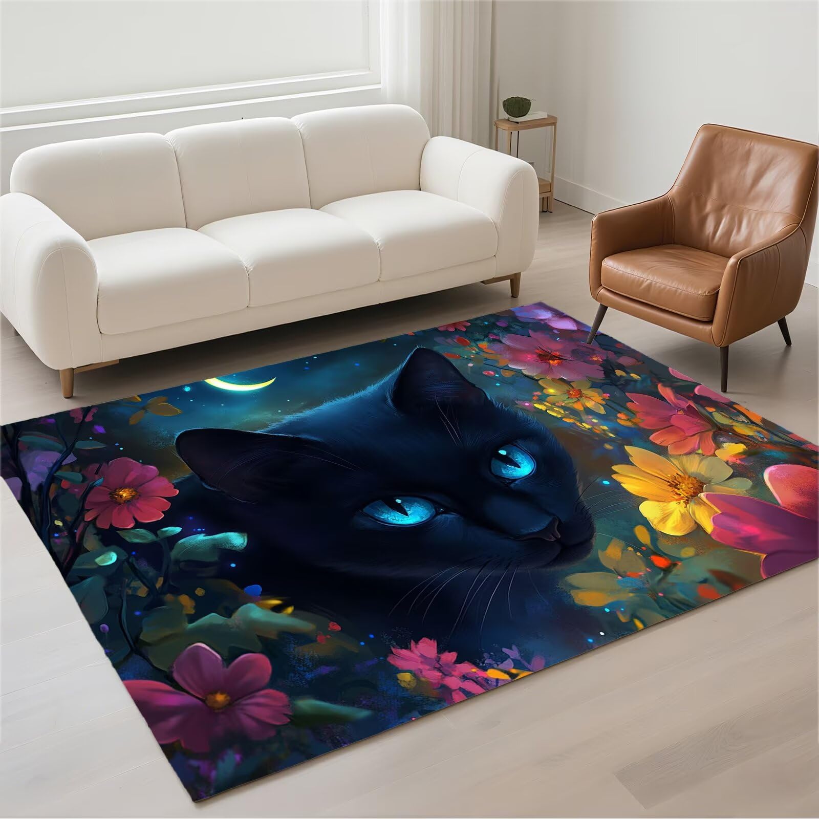 Tapis de chambre moderne lavable et grand tapis de salon 120x180cm